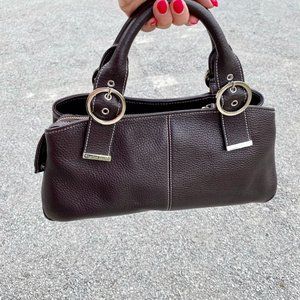 Like New Designer Charles David Chocolate Brown Premium Leather Handbag